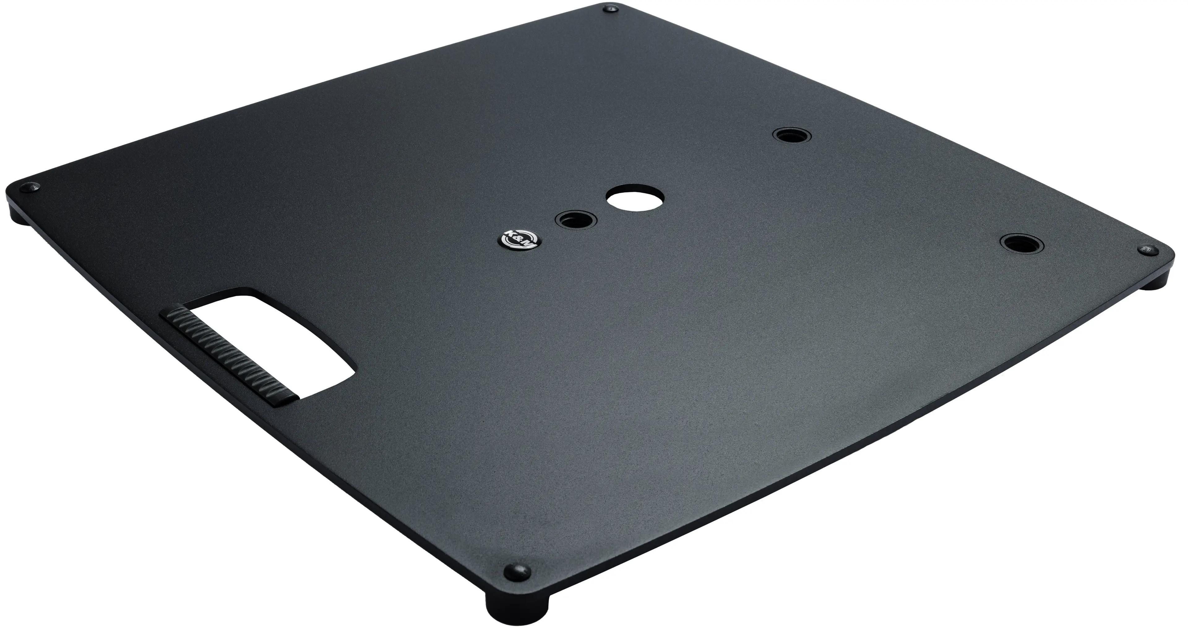 K&M 26716 Base plate L 3 x M20 Black
