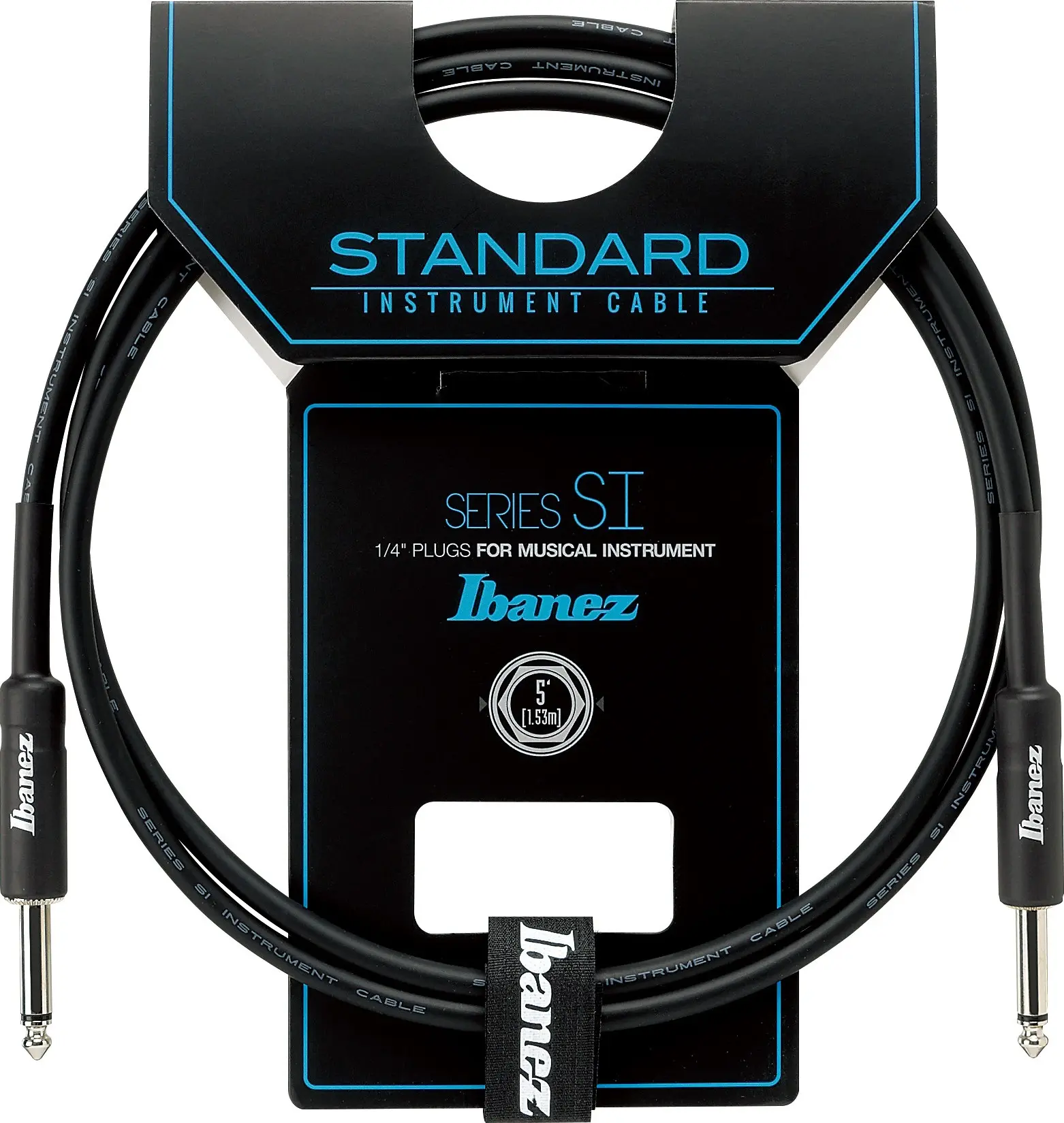 Ibanez Instrument Cable 1,52m Black 2 Straight Plugs