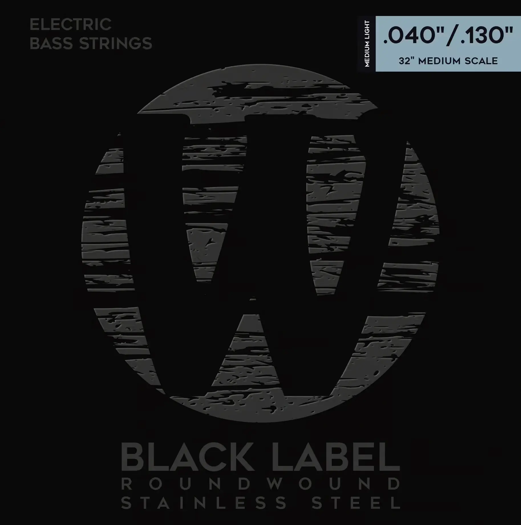 Warwick Black Label Stainless Steel 5 Medium Light .040-.130 Medium Sc