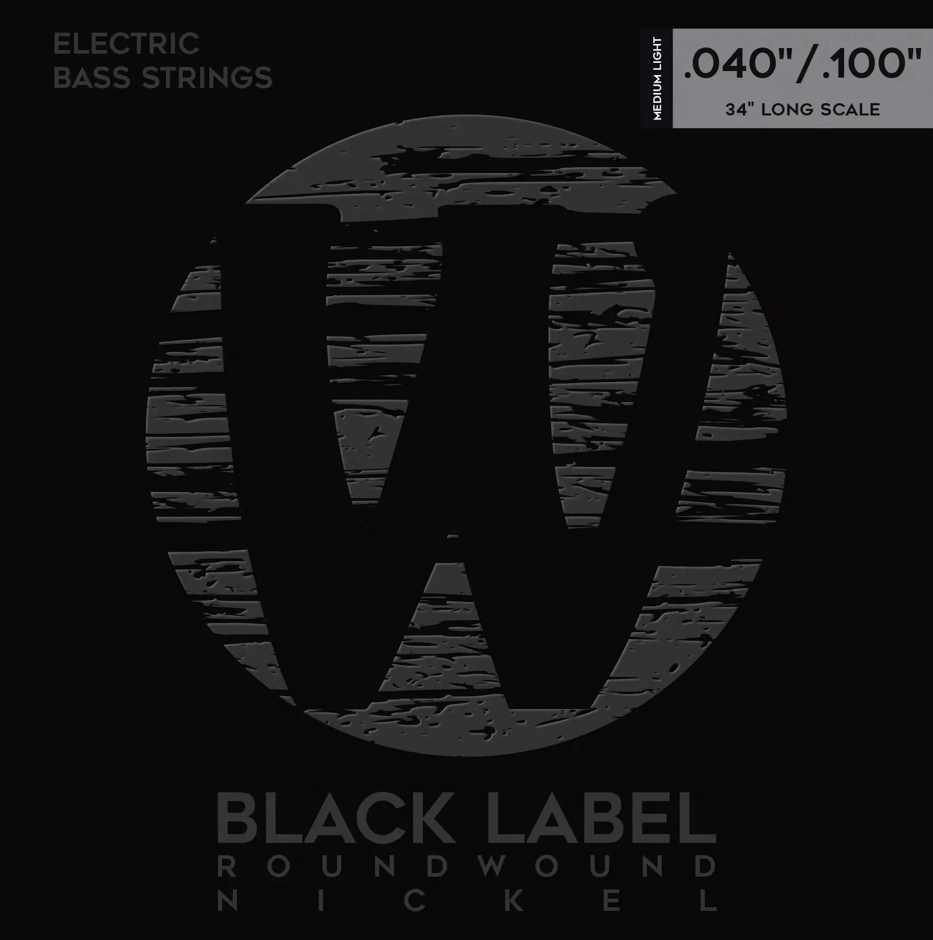 Warwick Black Label Nickel-Plated Steel 4 Medium Light .040-.100
