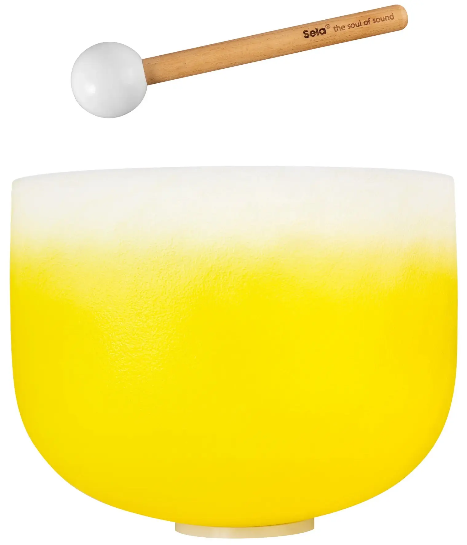 Sela Crystal Singing Bowl Chakra 12" Yellow Solar Plexus E