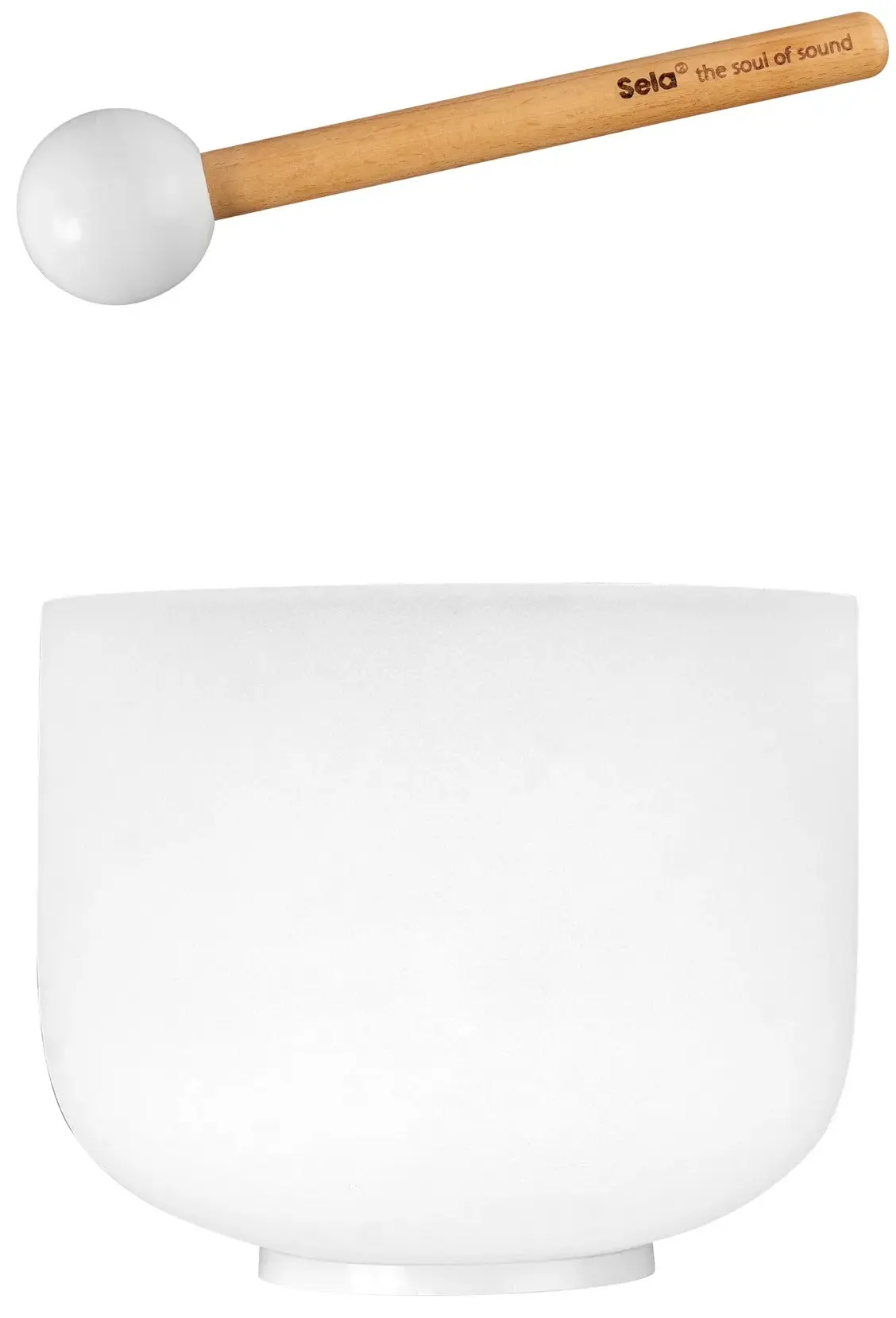Sela 8" Crystal Singing Bowl Frosted B 440 Hz