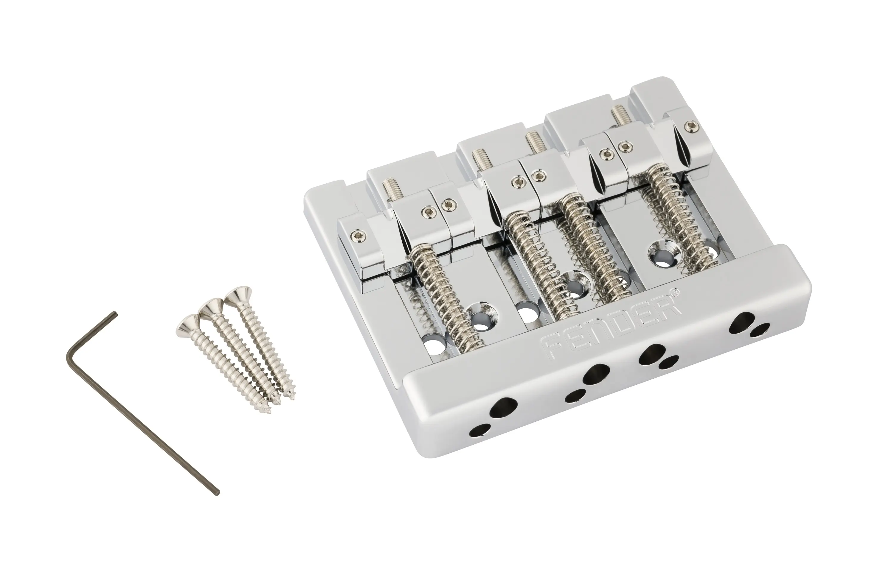 Fender HiMass String-Through Bass Bridge Brass Saddles Chrome
