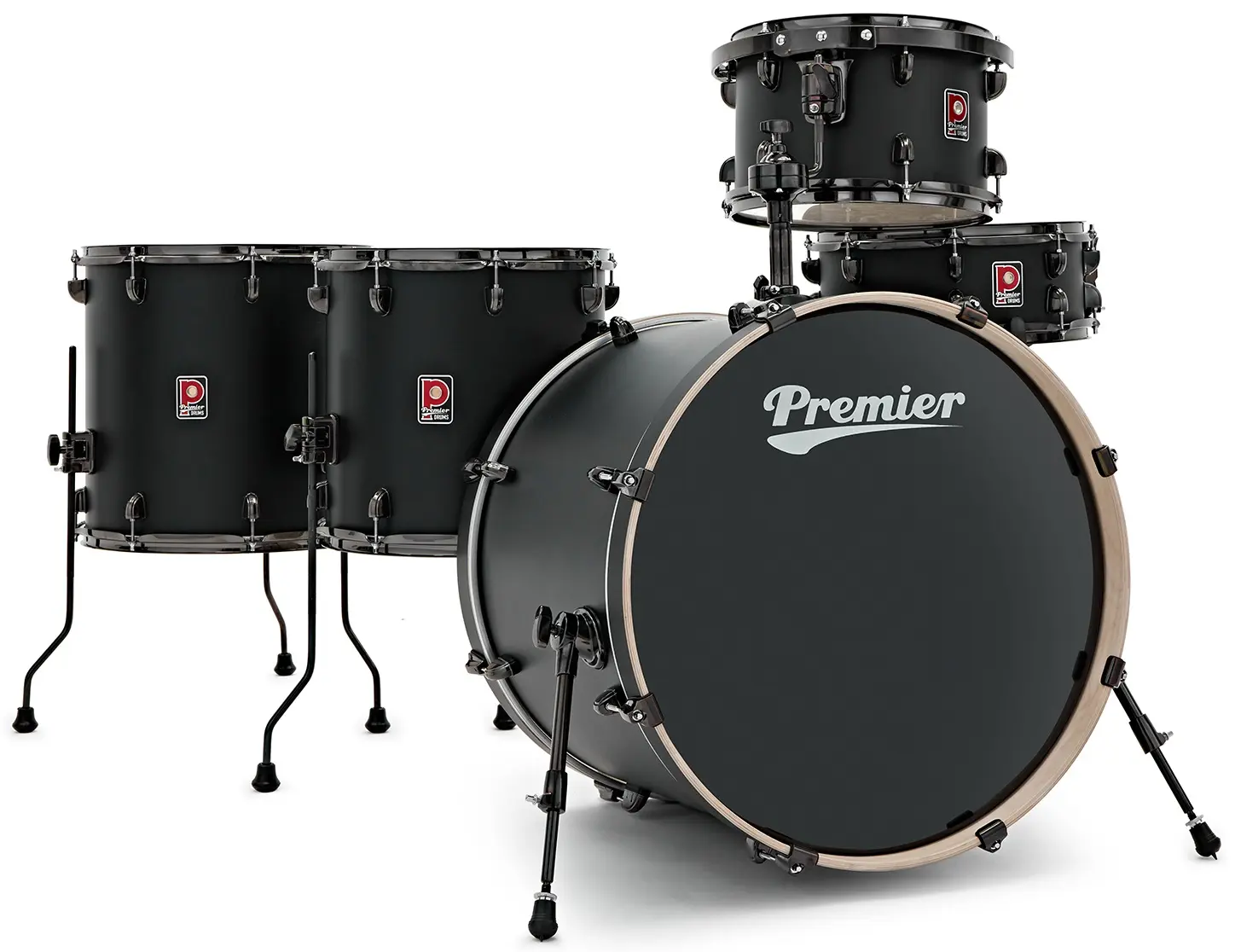 Premier Artist 22" 5pc Heavy Rock Shell Pack Matte Black