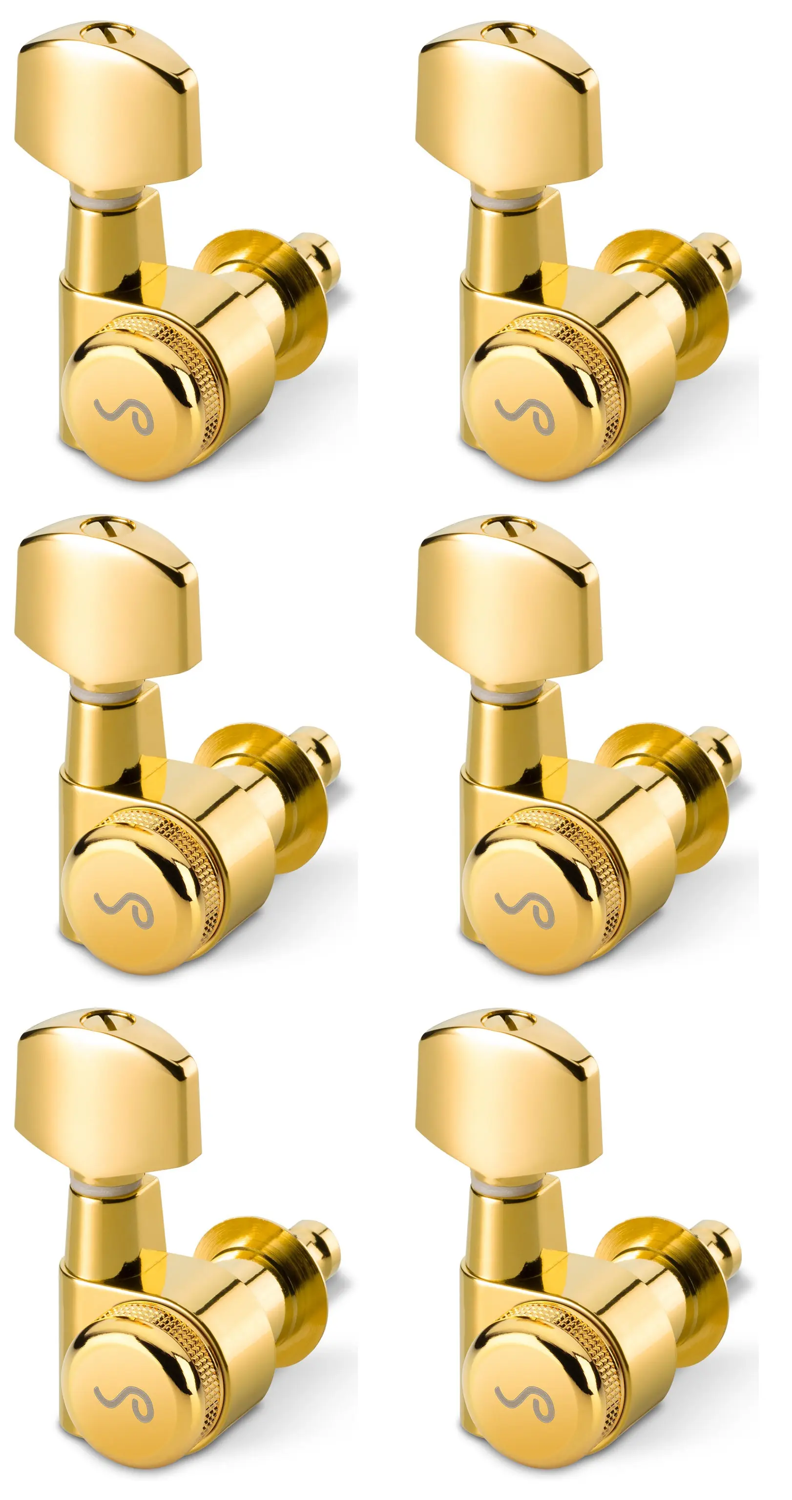 Schaller M6 Pin 6 left Gold Locking Staggered 19,5 + 21,0