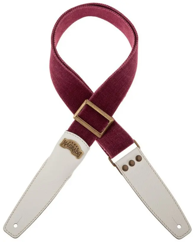 Magrabò Stripe SS Cotton Washed Bordeaux / White 5 cm