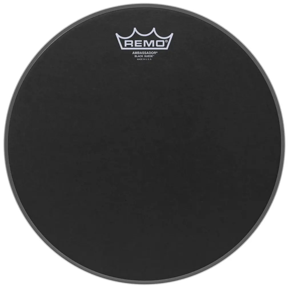 Remo 12" Ambassador Black Suede