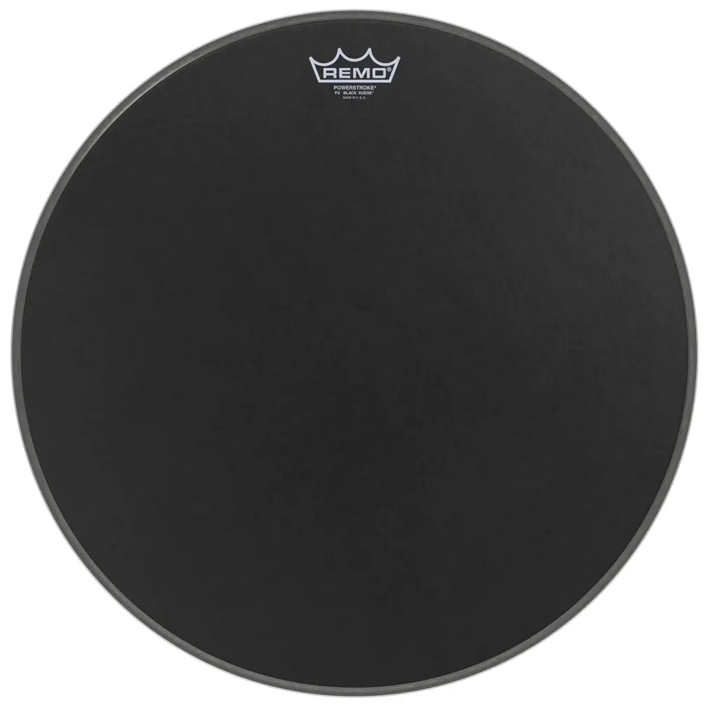 Remo 20" Powerstroke 3 Black Suede
