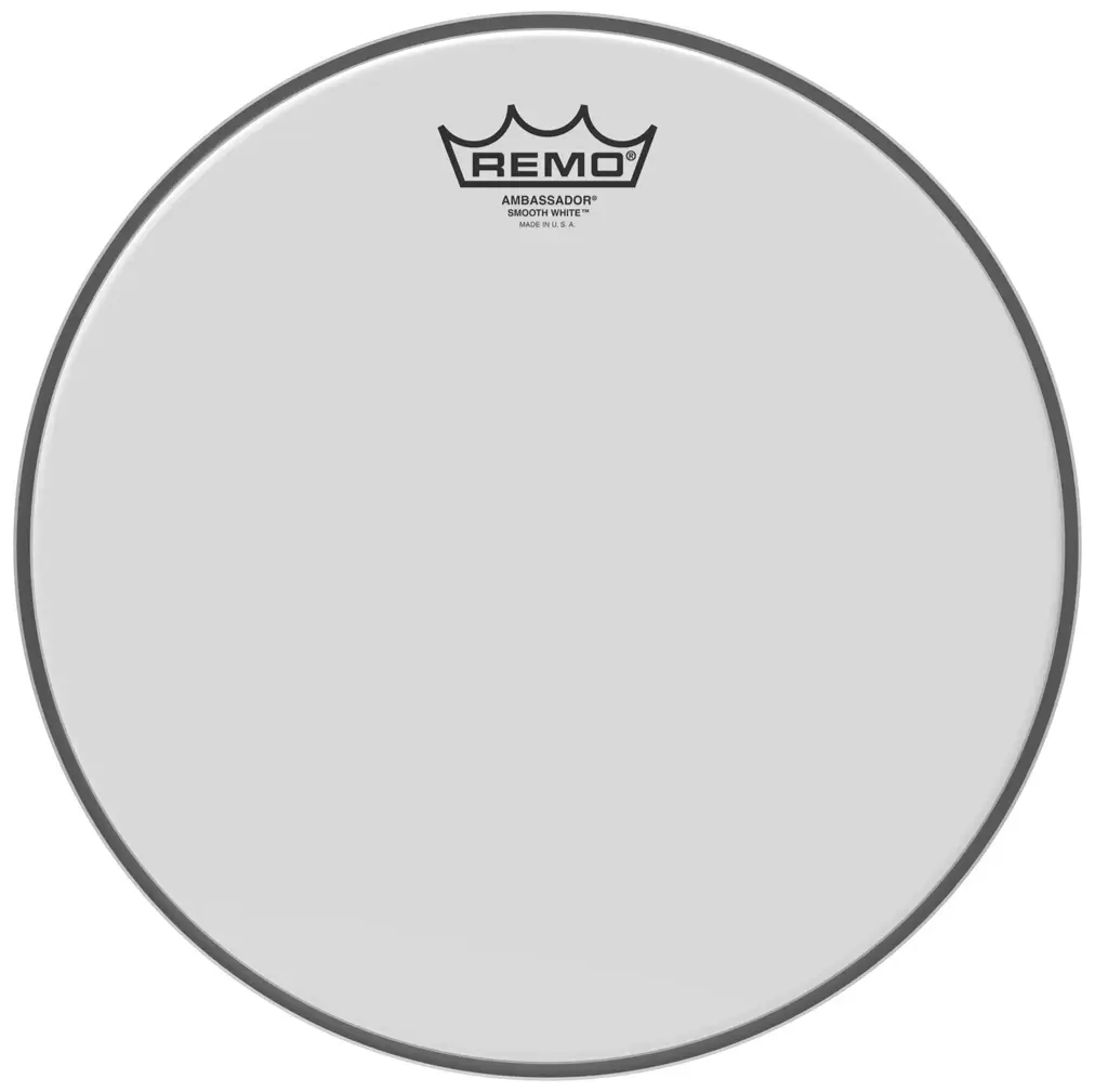 Remo 12" Ambassador Smooth White