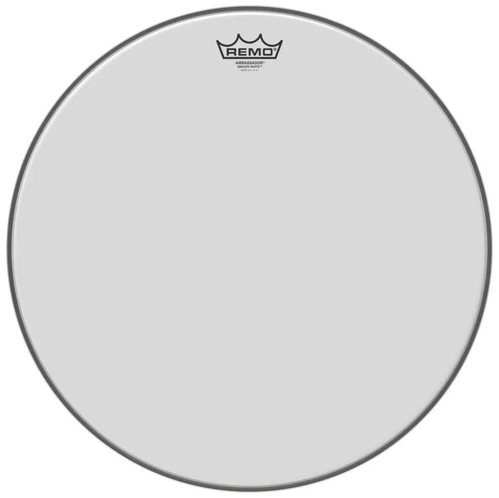 Remo 18" Ambassador Smooth White