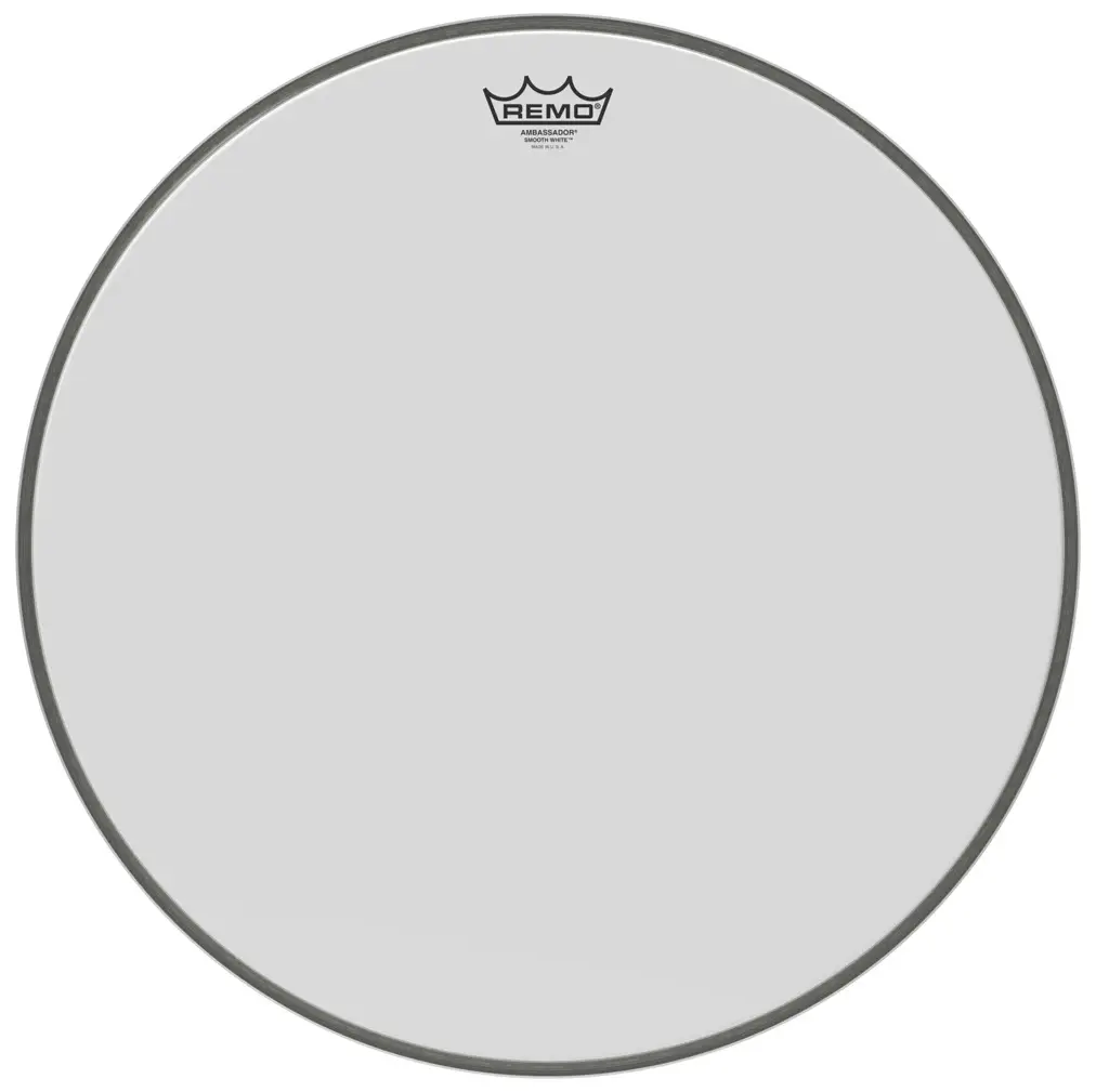 Remo 20" Ambassador Smooth White
