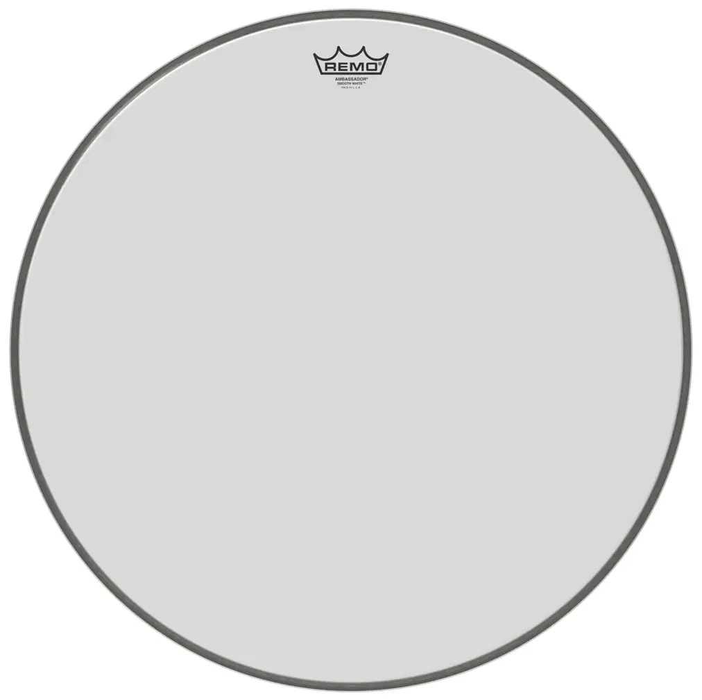 Remo 22" Ambassador Smooth White