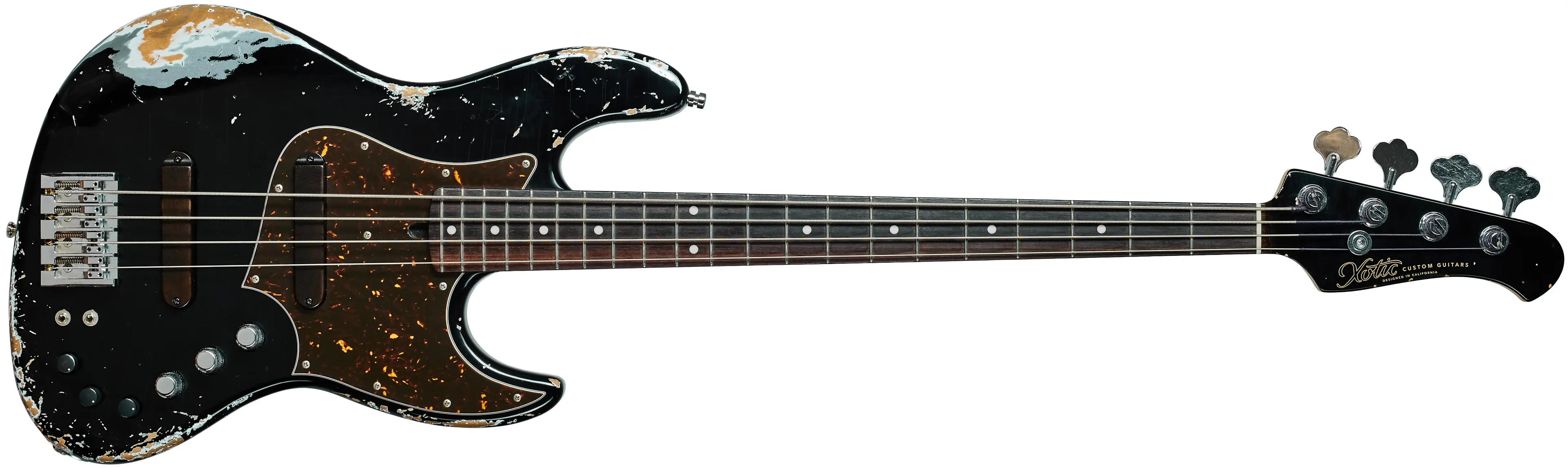 Xotic 2021 XJ-1T Black over Ice Blue Metallic Heavy Aged