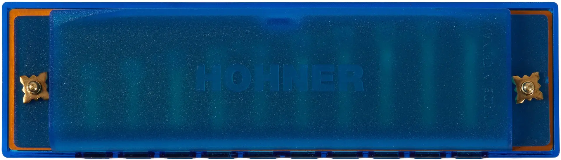 Hohner Translucent Harp C, blue, hardcase