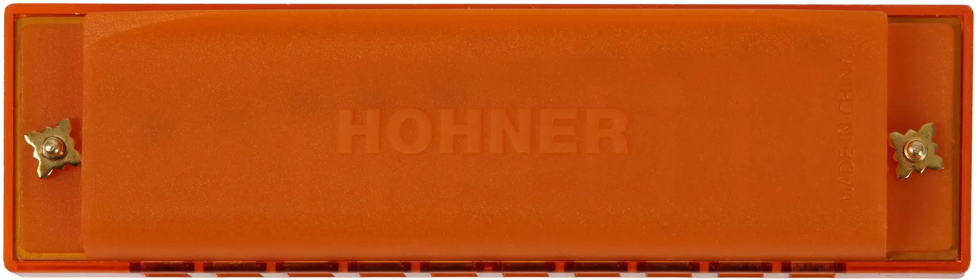 Hohner Translucent Harp C, orange, hardcase