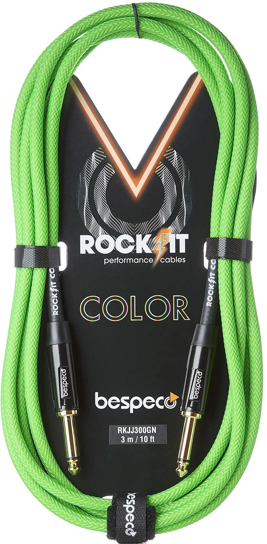 Bespeco Rockit Color Green 3m Jack