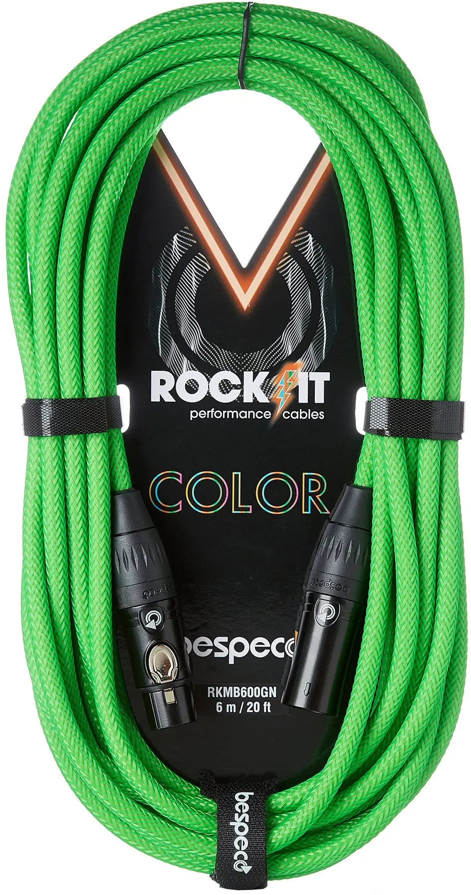 Bespeco Rockit Color Green 3m XLR