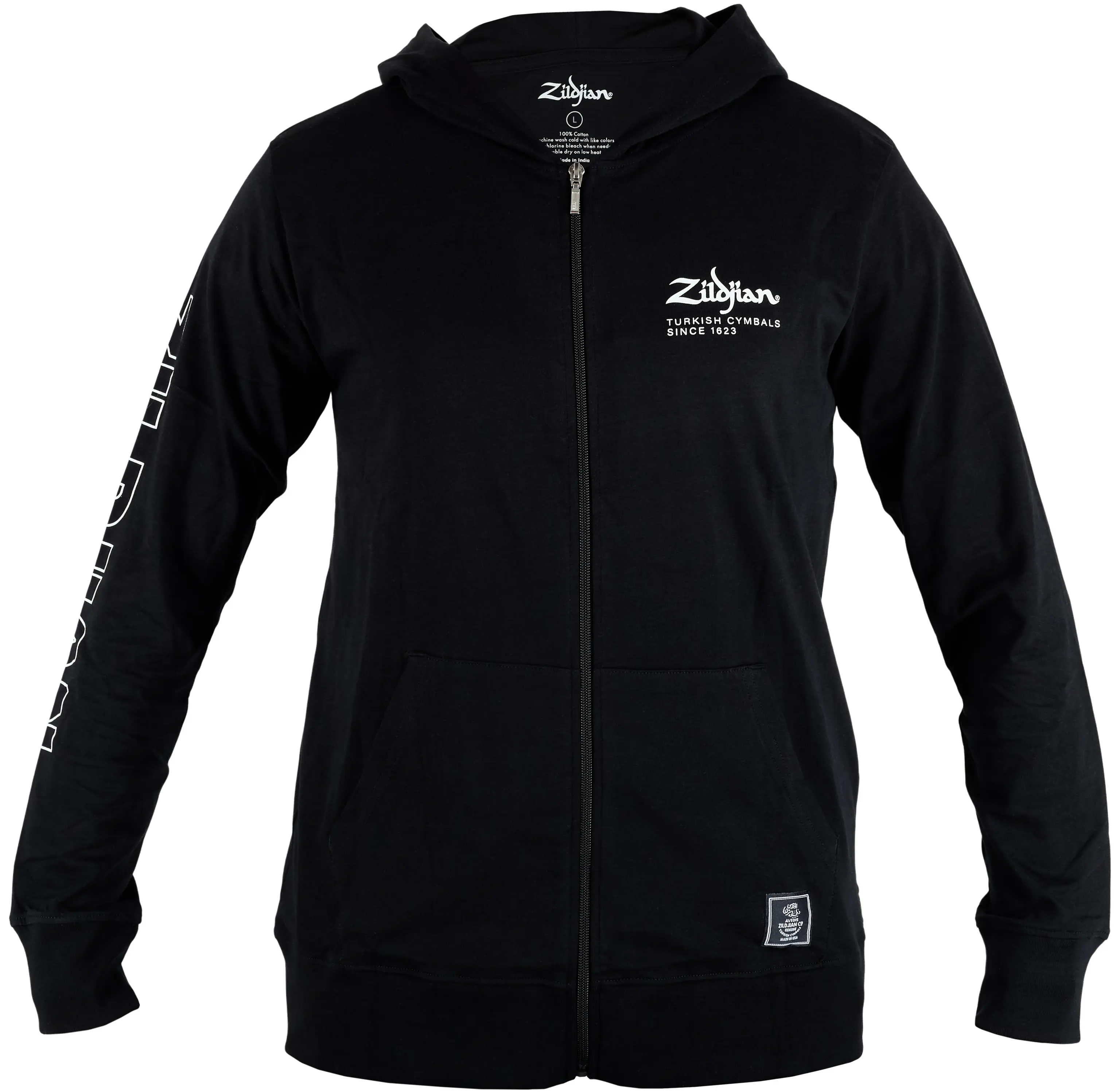 Zildjian Lightweight Zip Hoodie Black Large