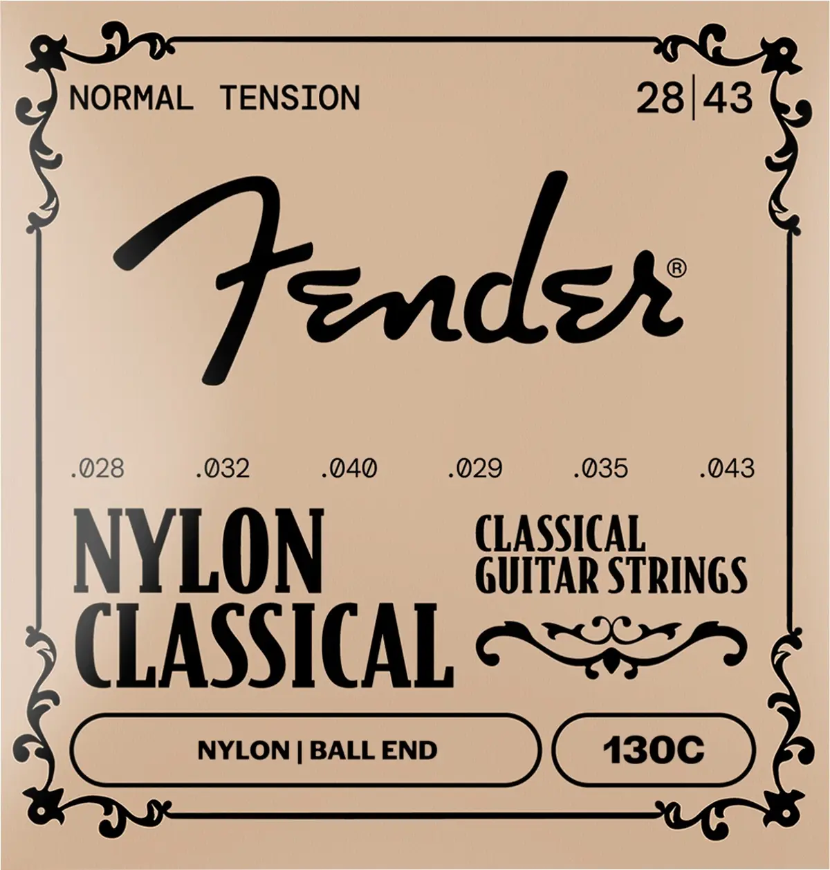 Fender 130C Clear/Silver Ball End