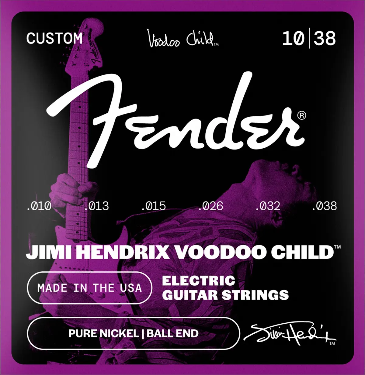 Fender Hendrix Voodoo Child Ball End Nickel 10-38