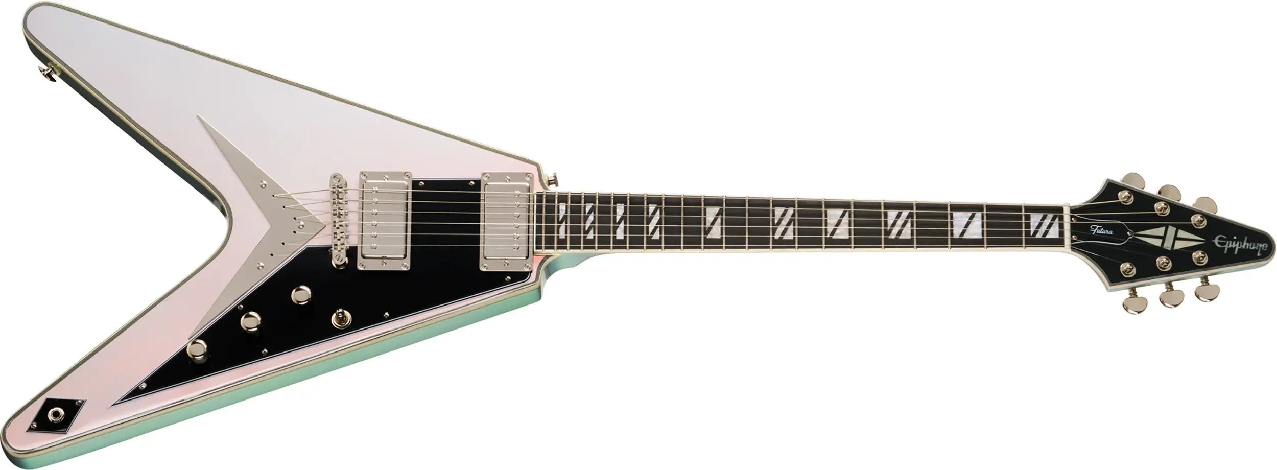 Epiphone Futura Flying V Custom Quicksilver Shift