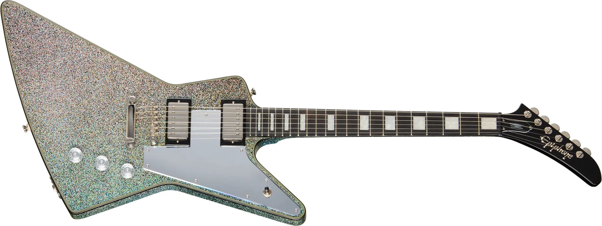 Epiphone Lzzy Hale Explorer Custom Black Diamond Holographic Sparkle