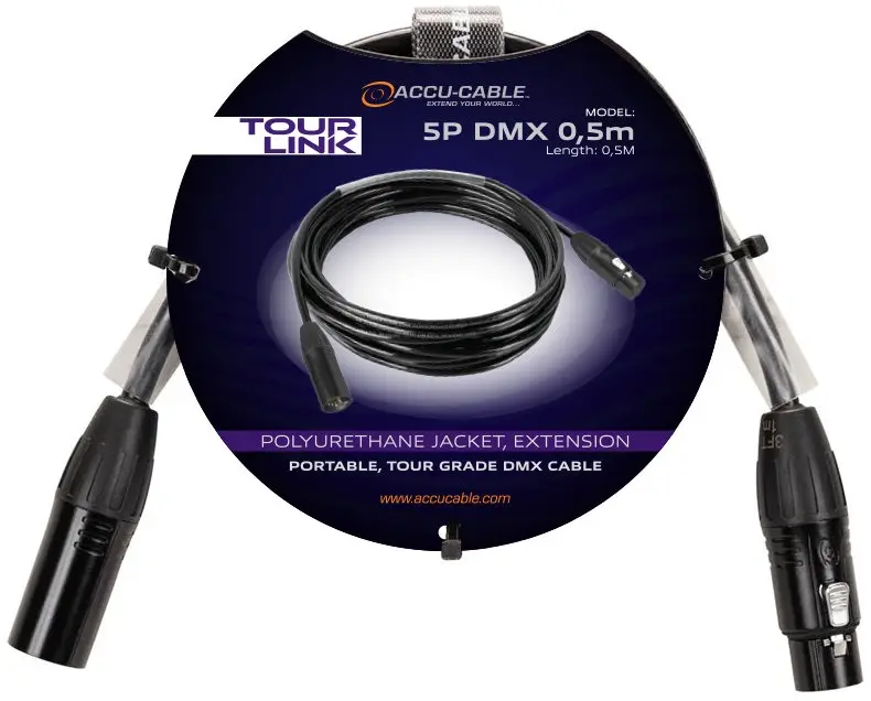Accu cable Tour Link 5P DMX 0.5m