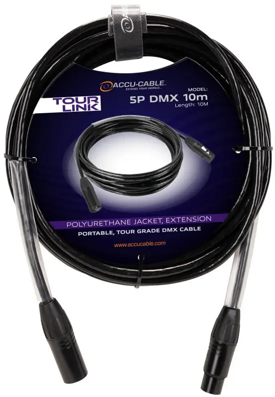 Accu cable Tour Link 5P DMX 10m