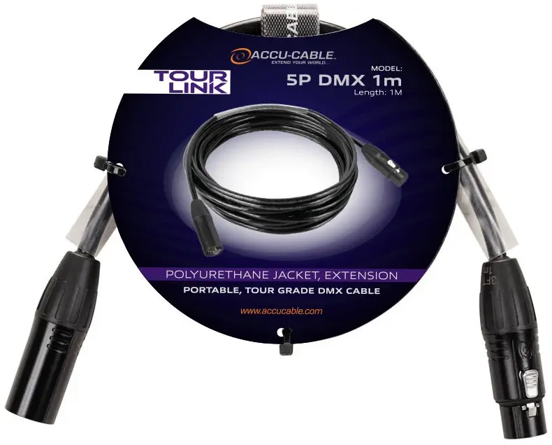 Accu cable Tour Link 5P DMX 1m