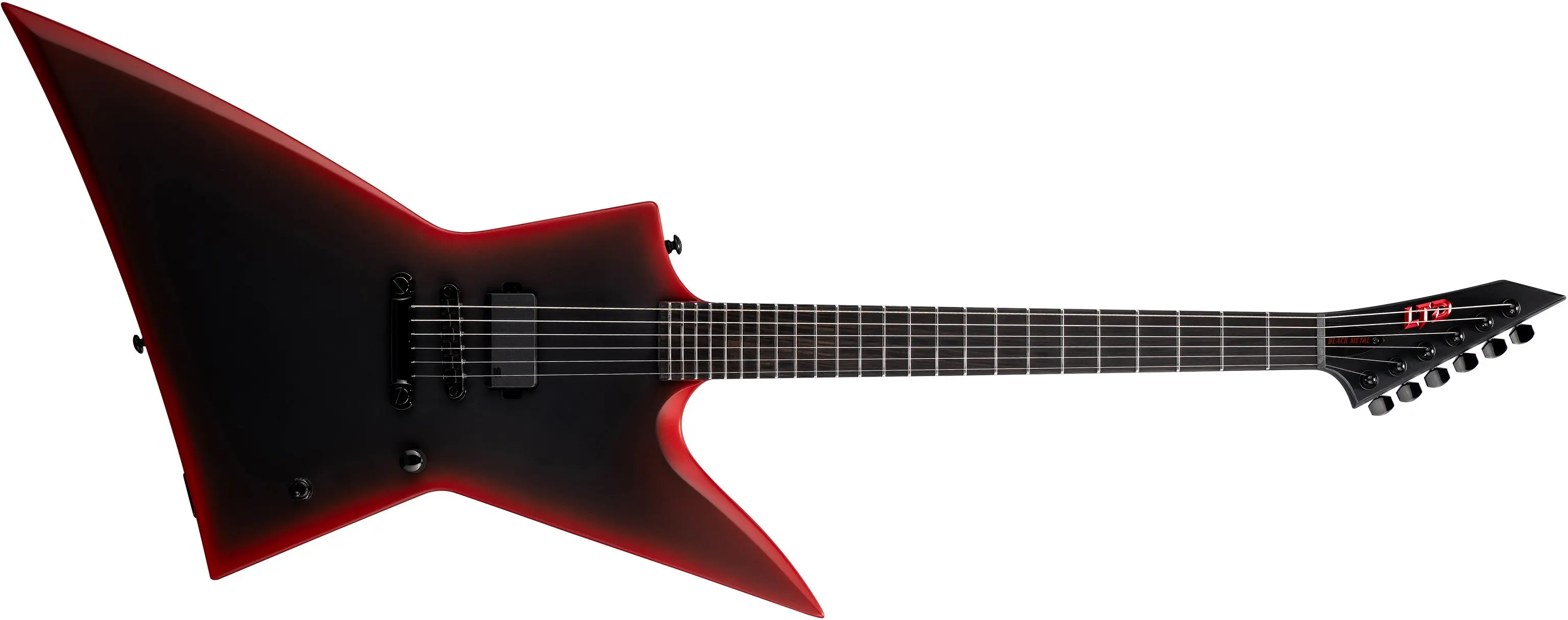 ESP LTD EXL Black Metal II Black Redburst Satin