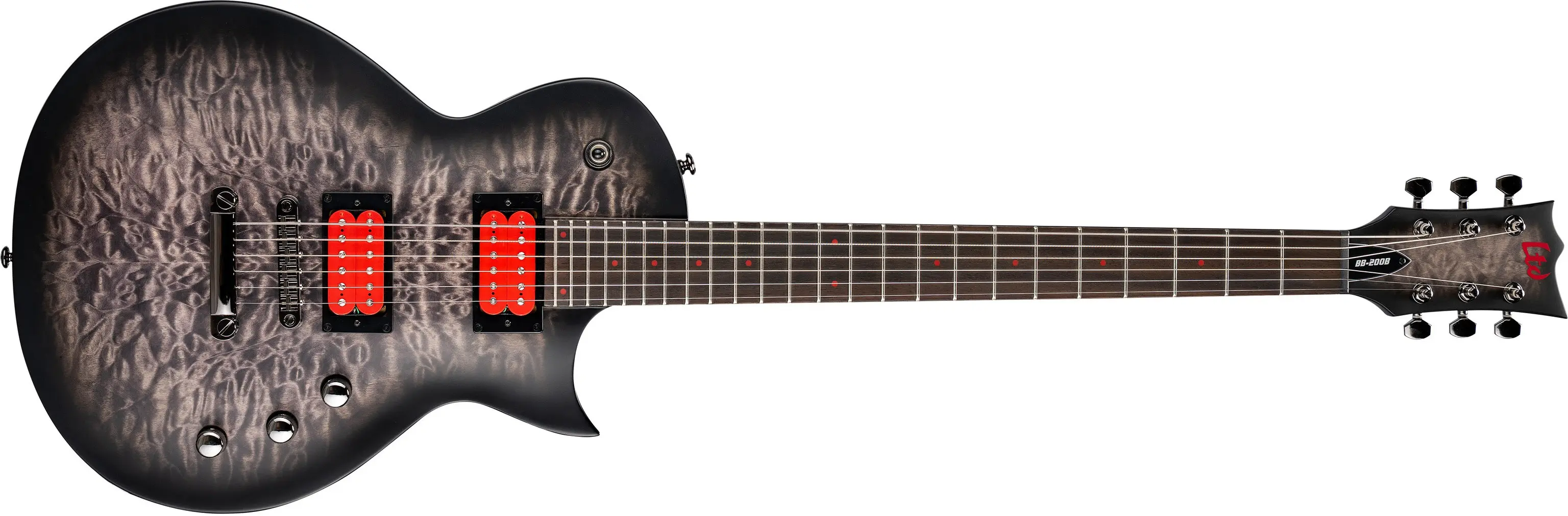 ESP LTD BB-200 Baritone QM STBLKSB Satin