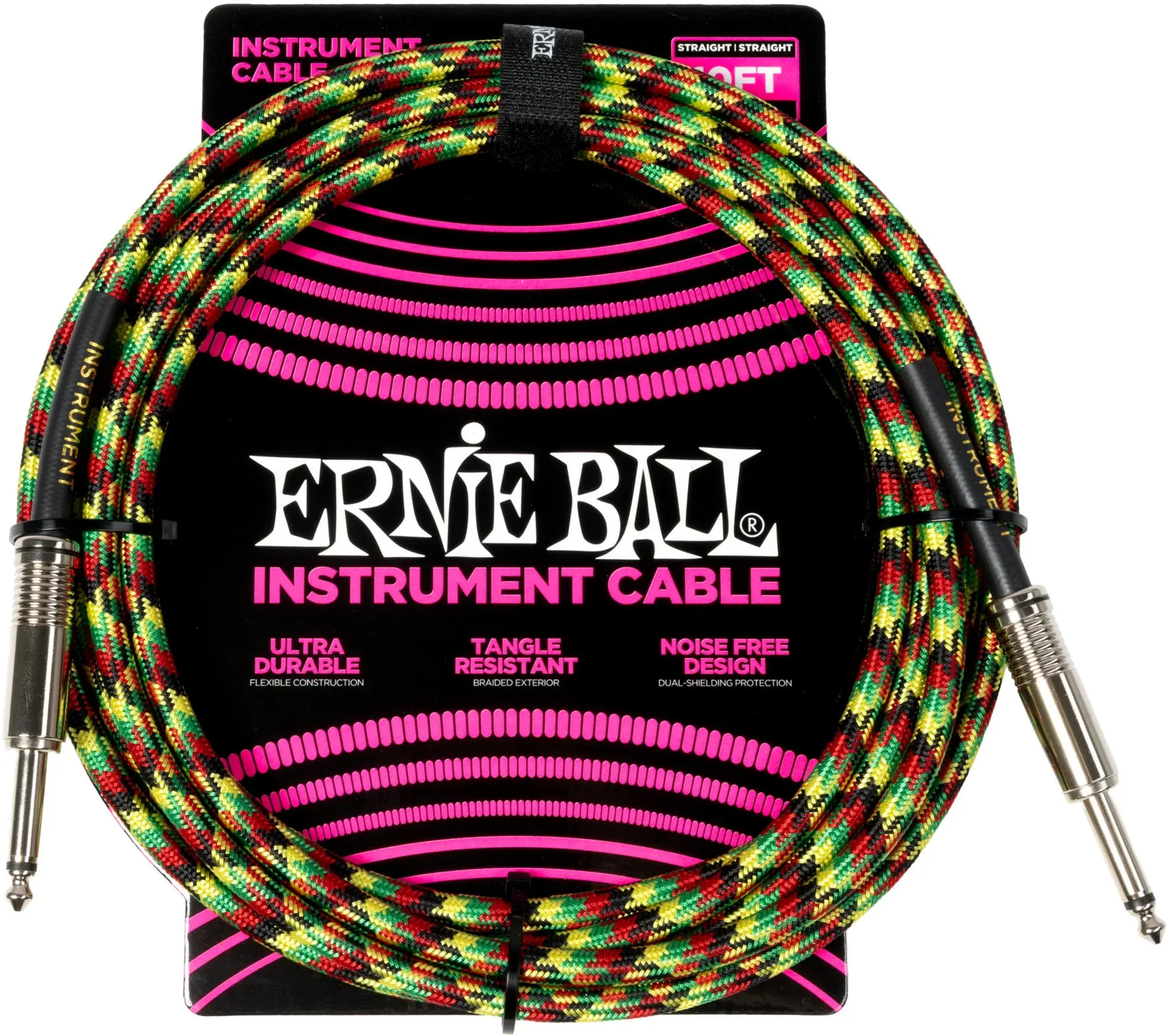 Ernie Ball Braided Instrument Cable Straight/Straight 3m Good Vibratio