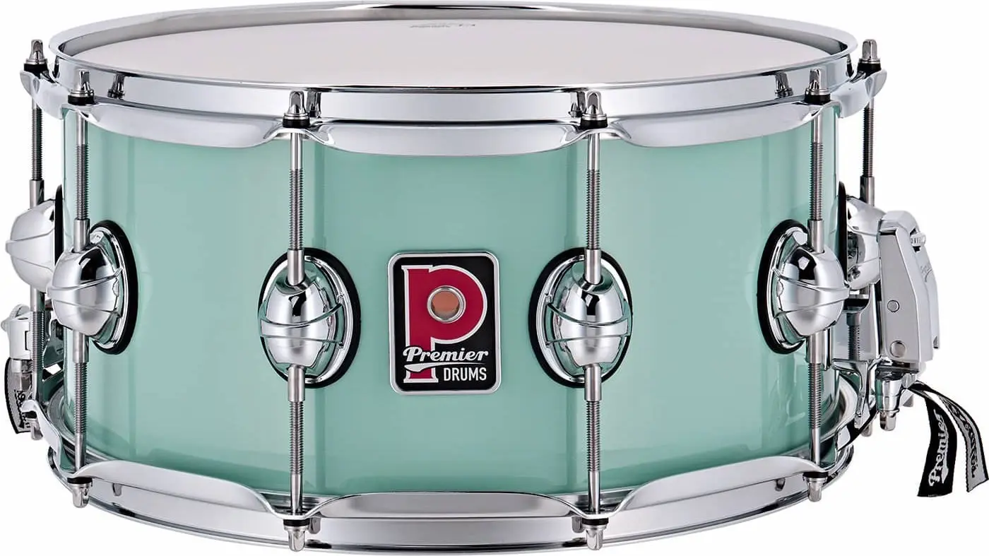 Premier 14" x 7" Genista Maple Snare Drum Pistachio