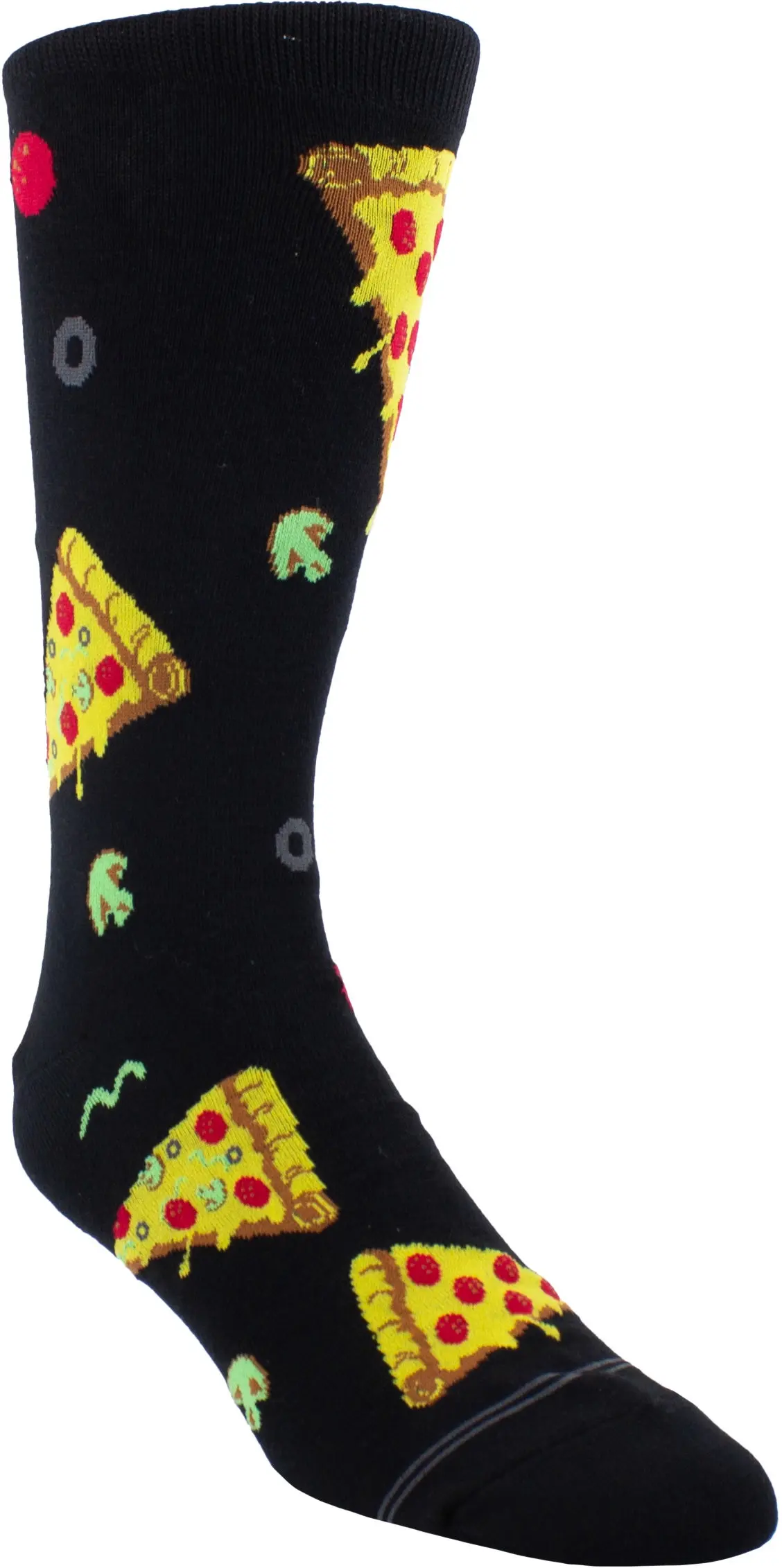 Perri's Leathers Novelty Pizza Slice Crew Black One Size Men