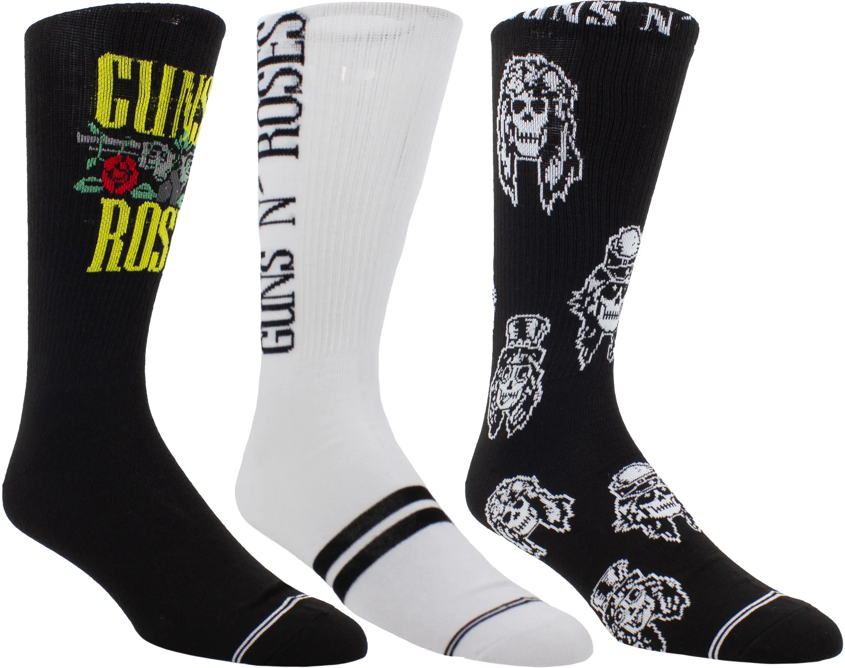 Perri's Leathers Guns N Roses 3 Pack Gift Box Crew 019 One Size Men