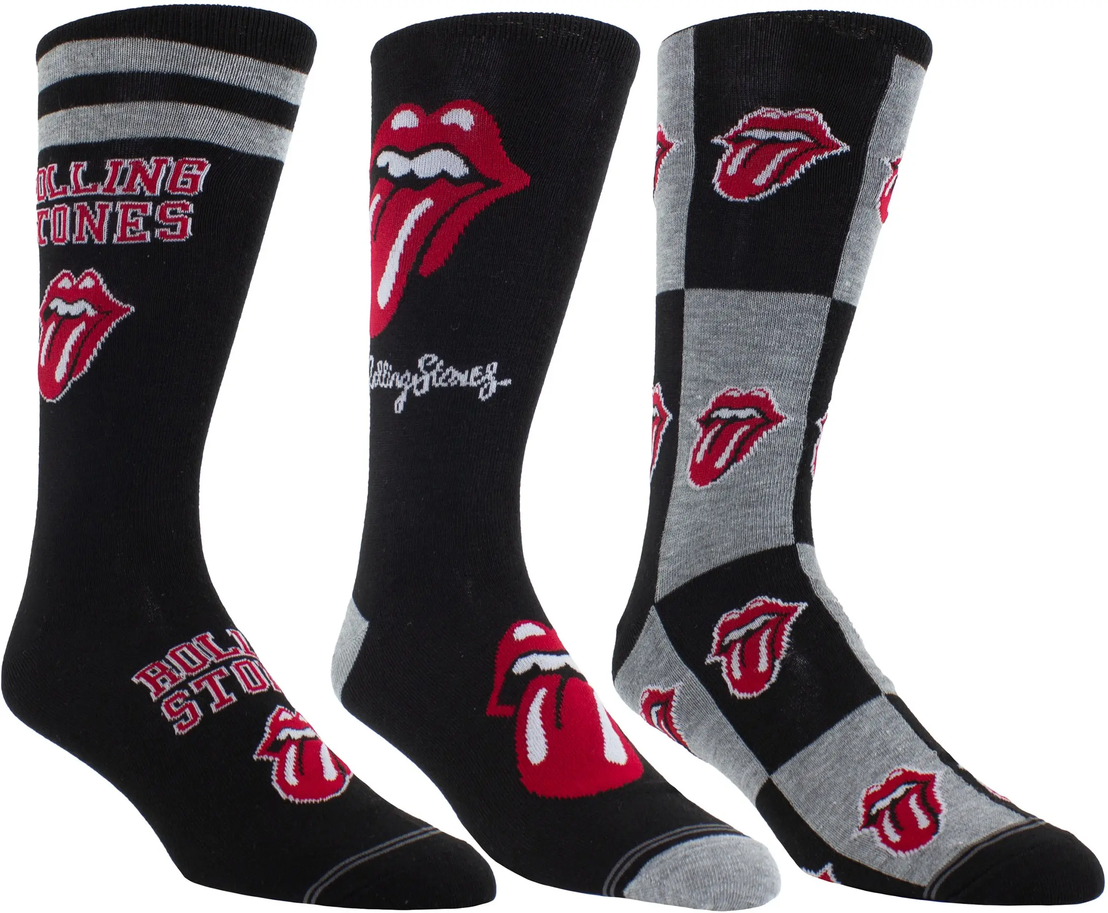 Perri's Leathers The Rolling Stones Guitar Tin Socks 3 Pack Set 001 On