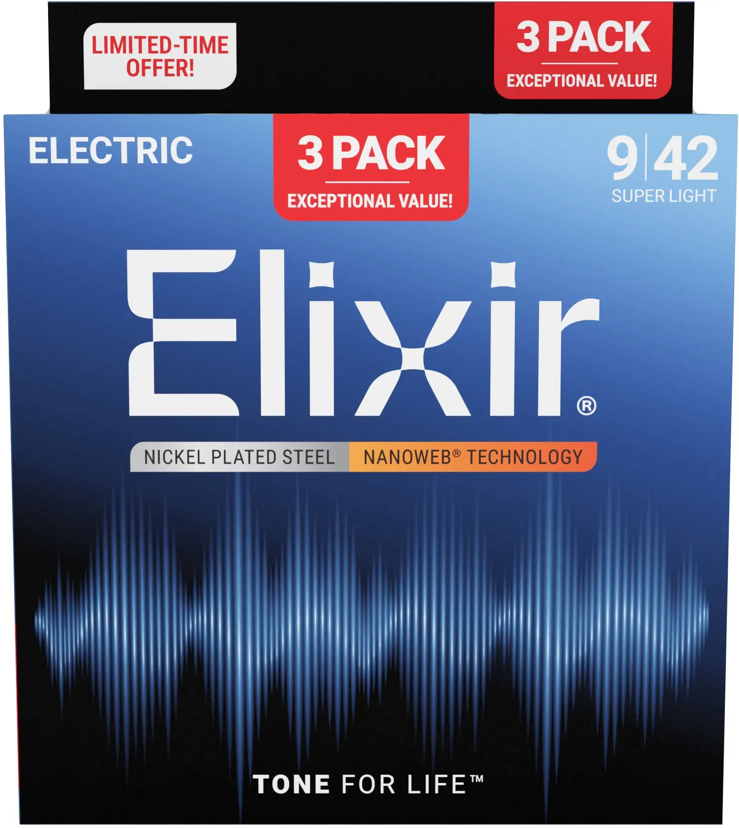 Elixir Nanoweb Super Light 3-Pack