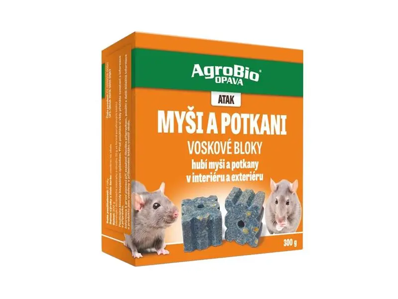 Atak myši a potkani - voskové bloky 300 g