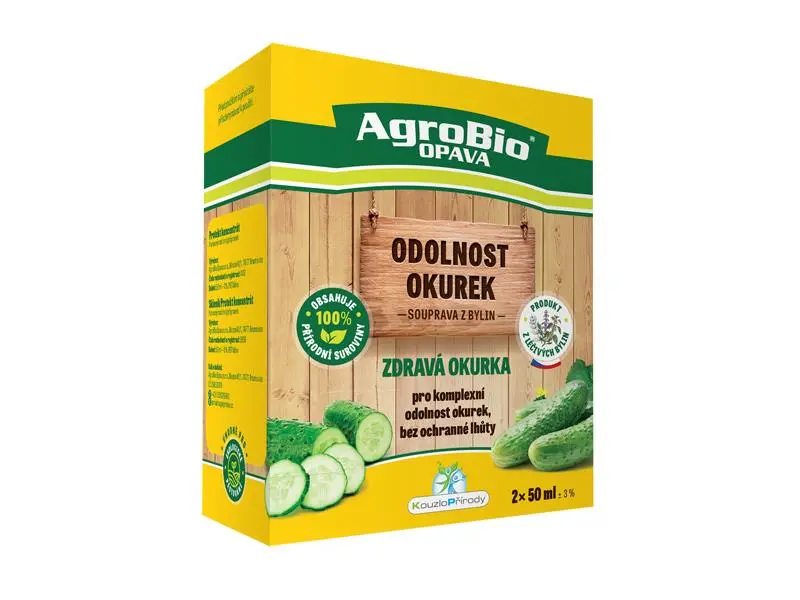 Přípravek pro odolnost okurek AGROBIO Zdravá Okurka 2x50ml - rozbaleno - expirace 11. 3. 2026