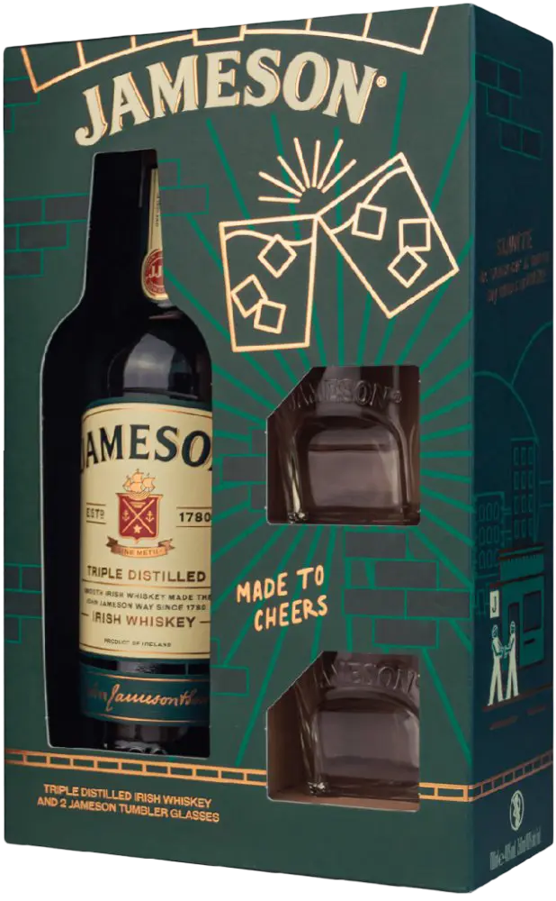 Jameson Whisky Jameson 0,7l 40% se skleničkami + Dárkové balení