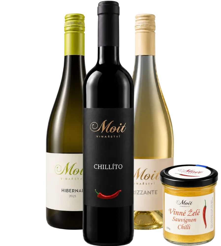 Vinařství Moit Set Moit Frizzante, Hibernal, Chilli víno a vinné želé
