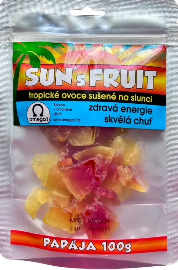 Sun´s fruit Sušená Papája Sun's Fruit 100g