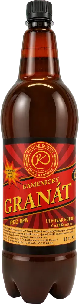 Pivovar Kotouč Pivo Pivovar Kotouč Kamenický GRANÁT RED IPA 18° 1,5l