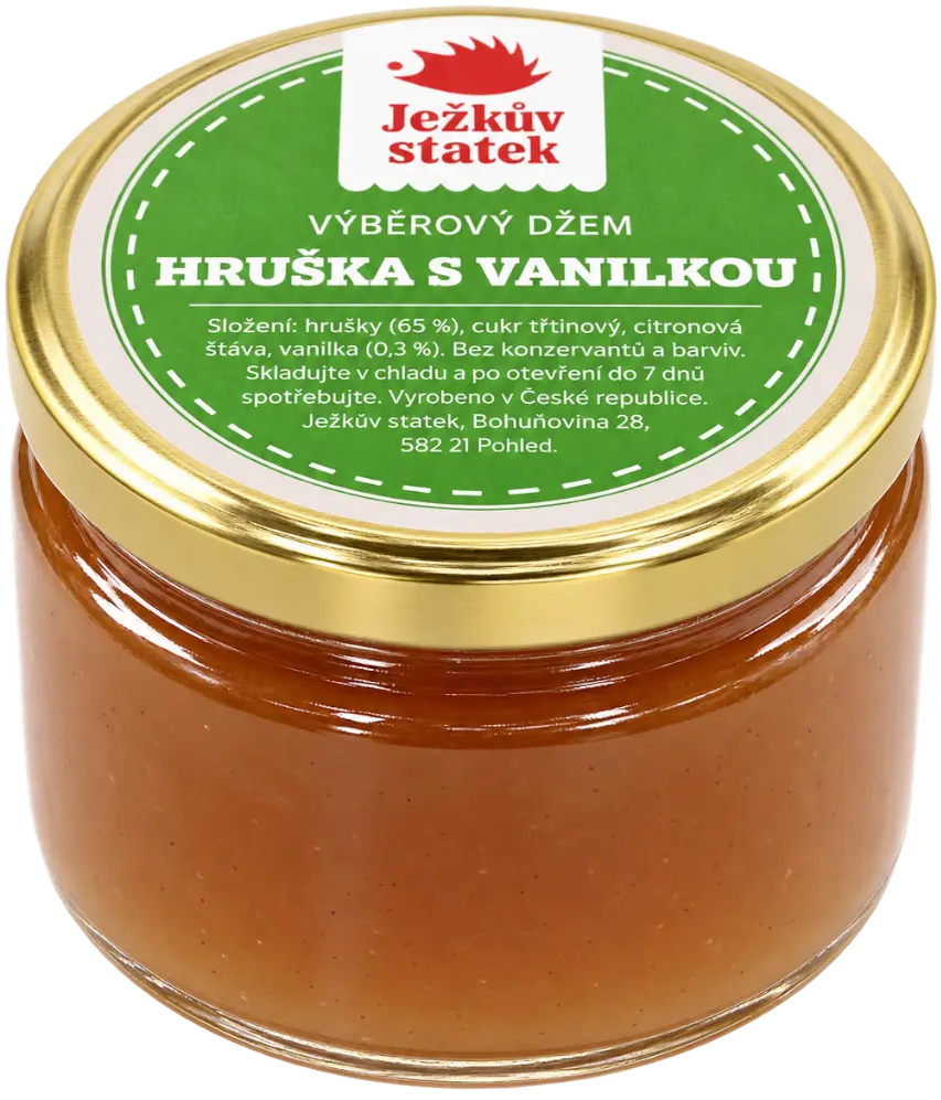 Ježkův statek Džem Hruška s vanilkou výběrový Ježkův statek 250g