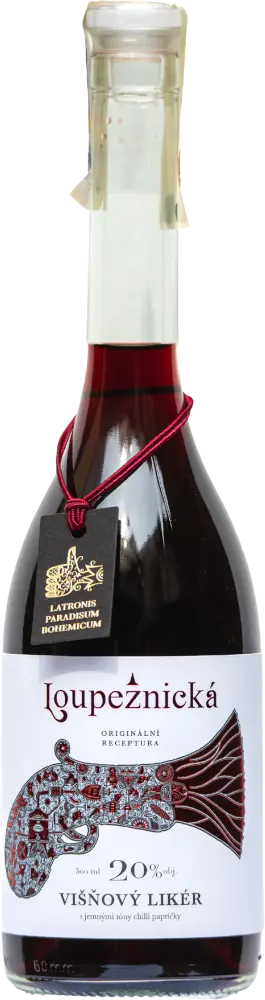 Loupežnická Višňový likér s chilli Loupežnická 20% 0,5l