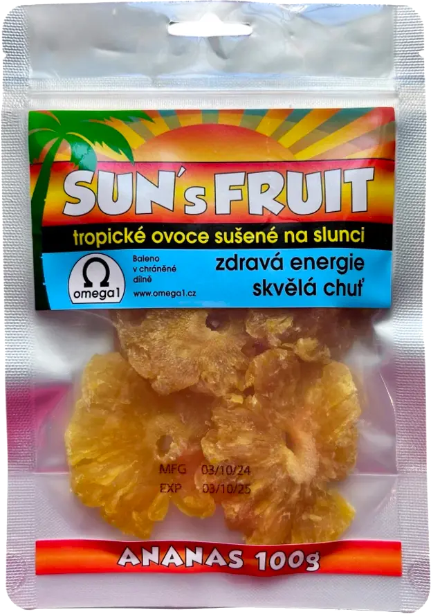 Sun´s fruit Sušený Ananas Sun's Fruit 100g