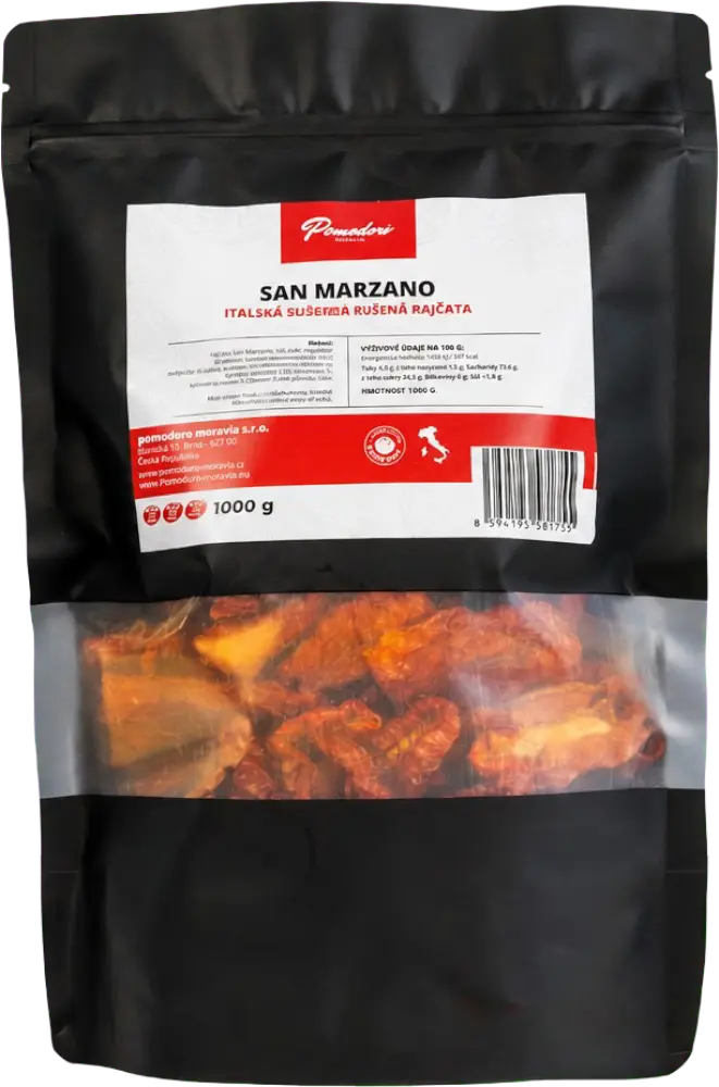 Pomodoro moravia Sušená rajčata v uzavíratelném obalu Pomodoro moravia 1kg