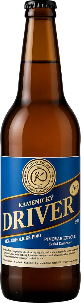 Pivovar Kotouč Nealkoholické pivo Pivovar Kotouč Kamenický DRIVER 0,5l