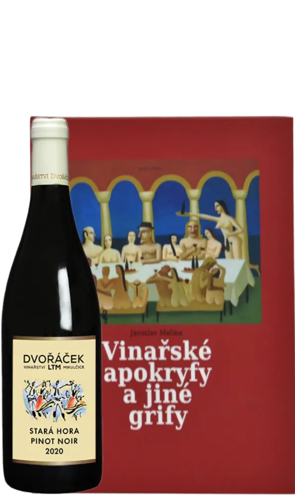 Vinařství Dvořáček Set Dvořáček Pinot Noir Výběr z hroznů 2020 + Kniha Vinařské apokryfy a jiné grify