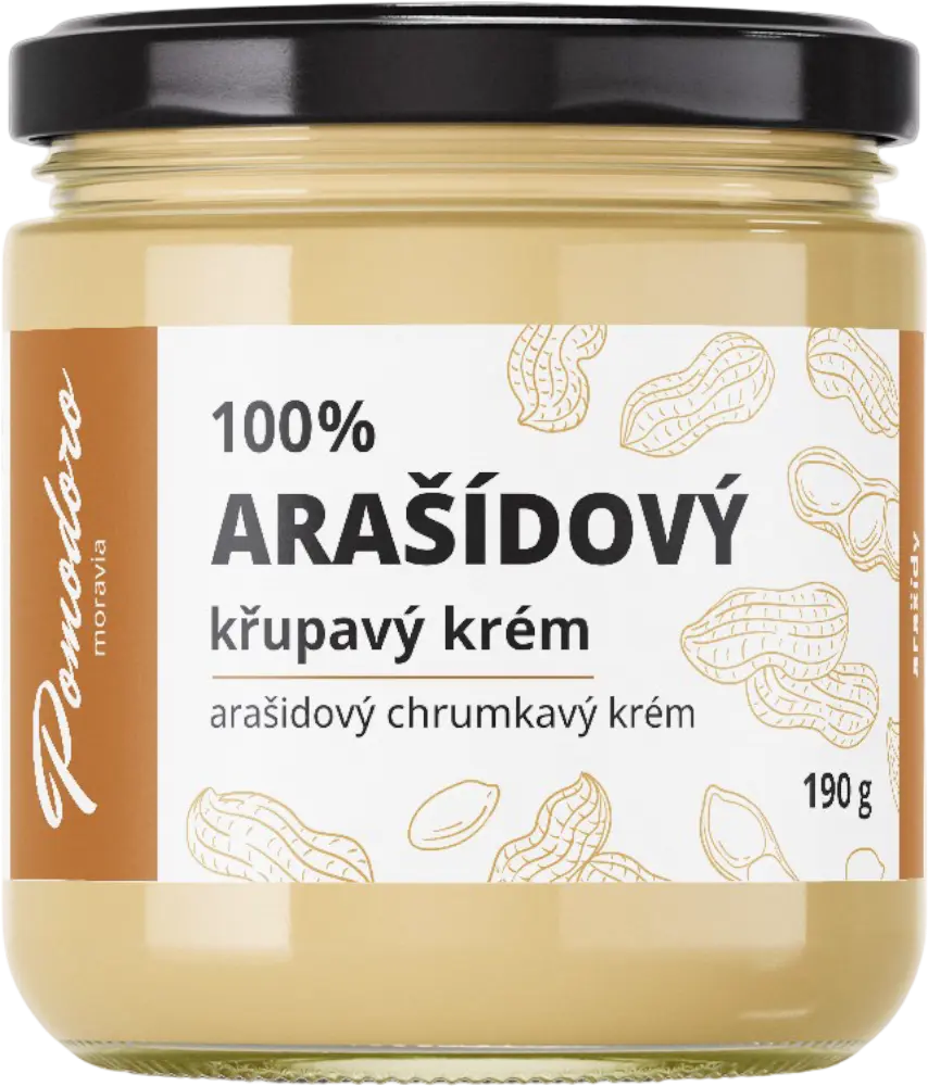 Pomodoro moravia Arašídový krém křupavý 100% Pomodoro moravia 190g